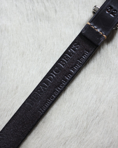 HERALDIC BELTS / 3/4inch IMITATION STIRRUP "DARK HAVANA×L HAVANA THREAD"
