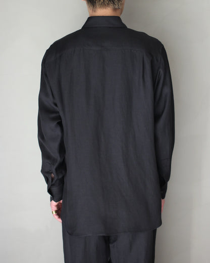 ssstein/VIS/LI BRIGHT TWILL OVERSIZED LS SHIRT "DARK CHARCOAL"
