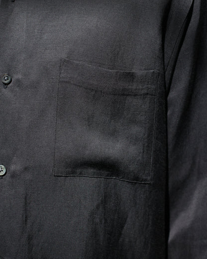 ssstein/VIS/LI BRIGHT TWILL OVERSIZED LS SHIRT "DARK CHARCOAL"
