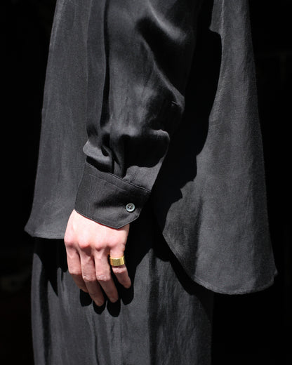 ssstein/VIS/LI BRIGHT TWILL OVERSIZED LS SHIRT "DARK CHARCOAL"