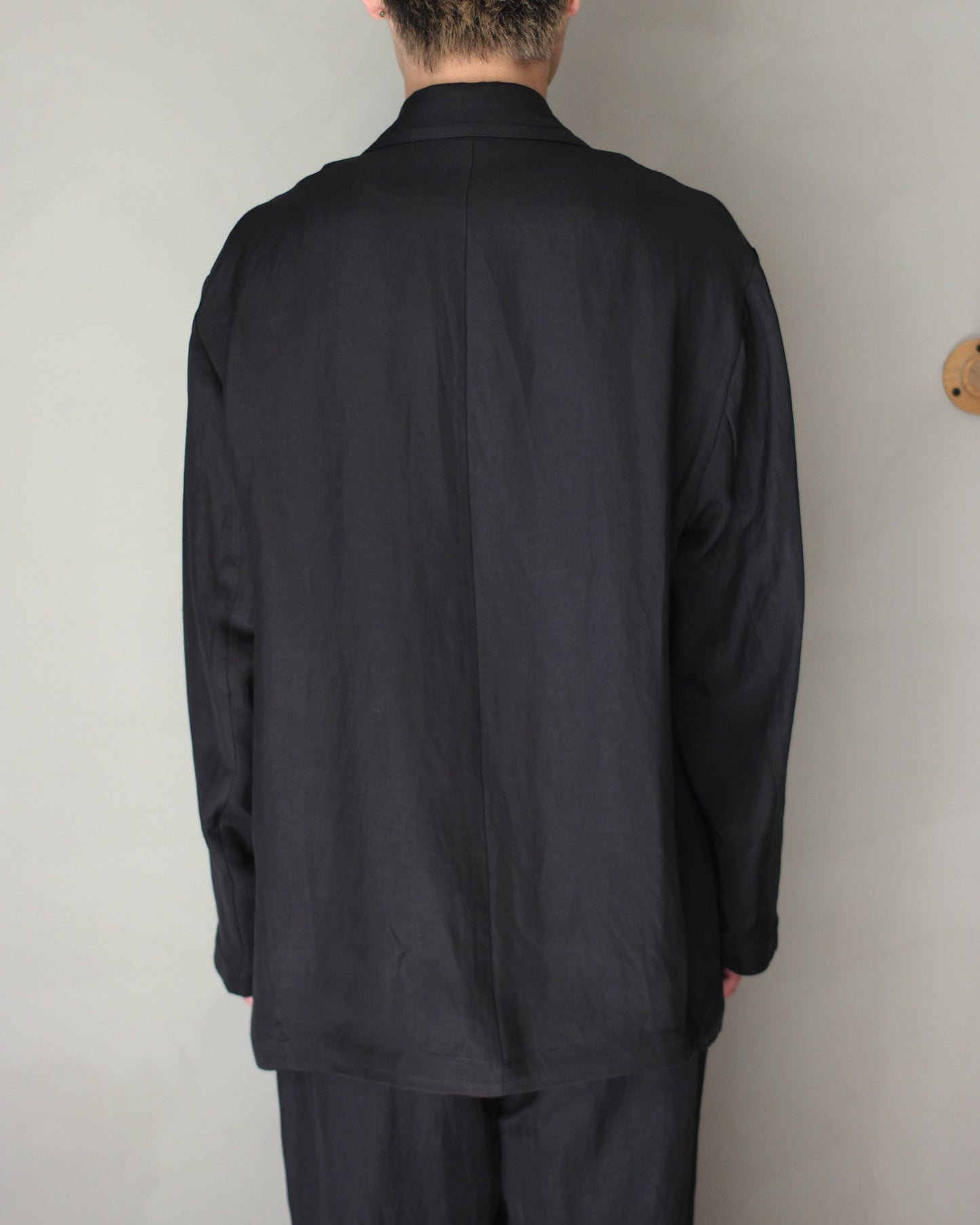ssstein/VIS/LI BRIGHT TWILL SINGLE BREASTED JACKET "DARK CHARCOAL"