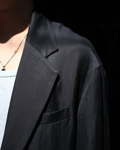 ssstein/VIS/LI BRIGHT TWILL SINGLE BREASTED JACKET "DARK CHARCOAL"