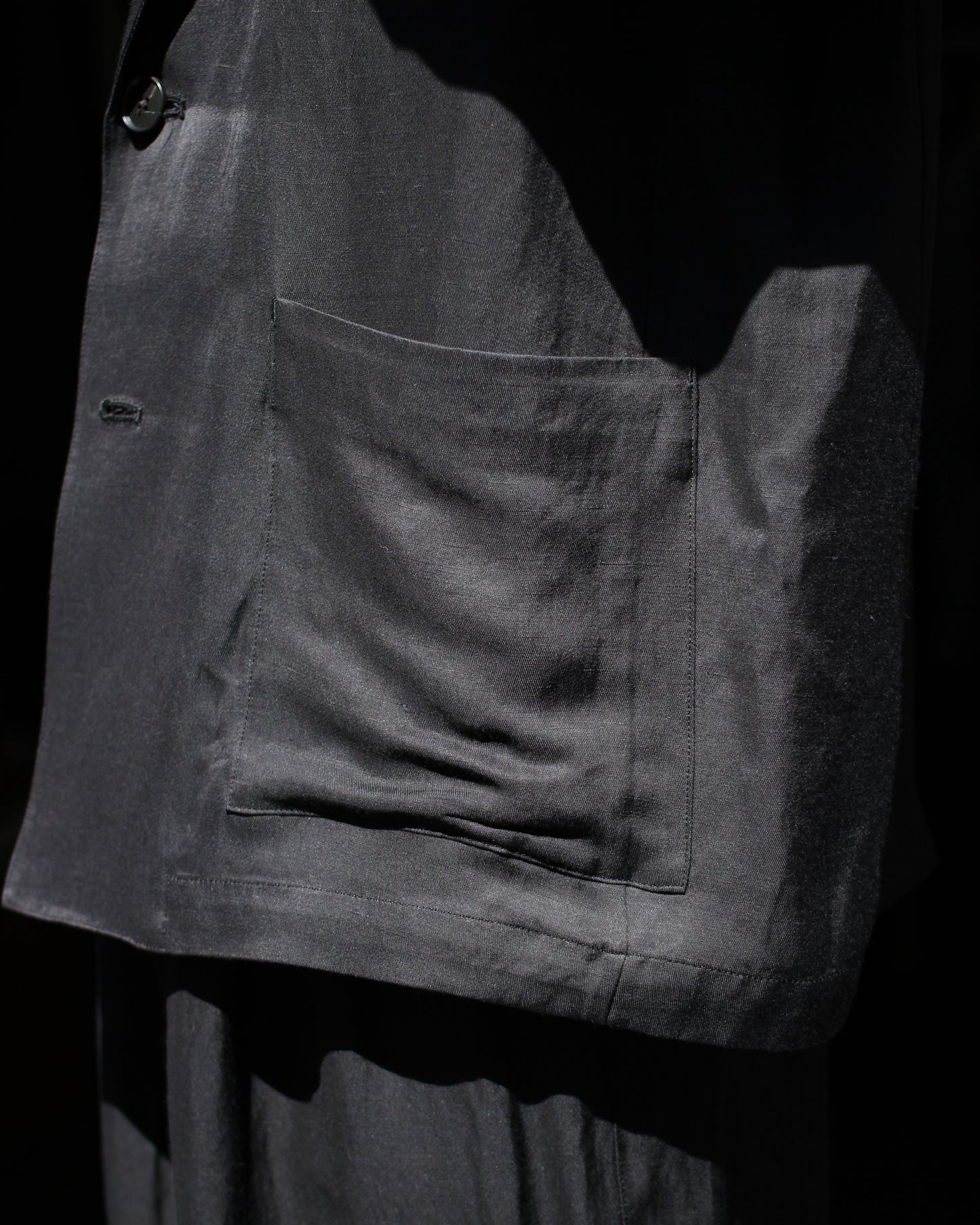 ssstein/VIS/LI BRIGHT TWILL SINGLE BREASTED JACKET "DARK CHARCOAL"
