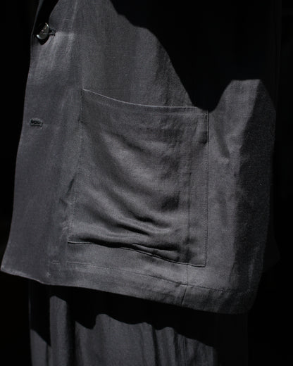 ssstein/VIS/LI BRIGHT TWILL SINGLE BREASTED JACKET "DARK CHARCOAL"