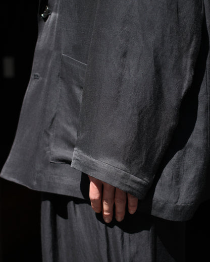 ssstein/VIS/LI BRIGHT TWILL SINGLE BREASTED JACKET "DARK CHARCOAL"