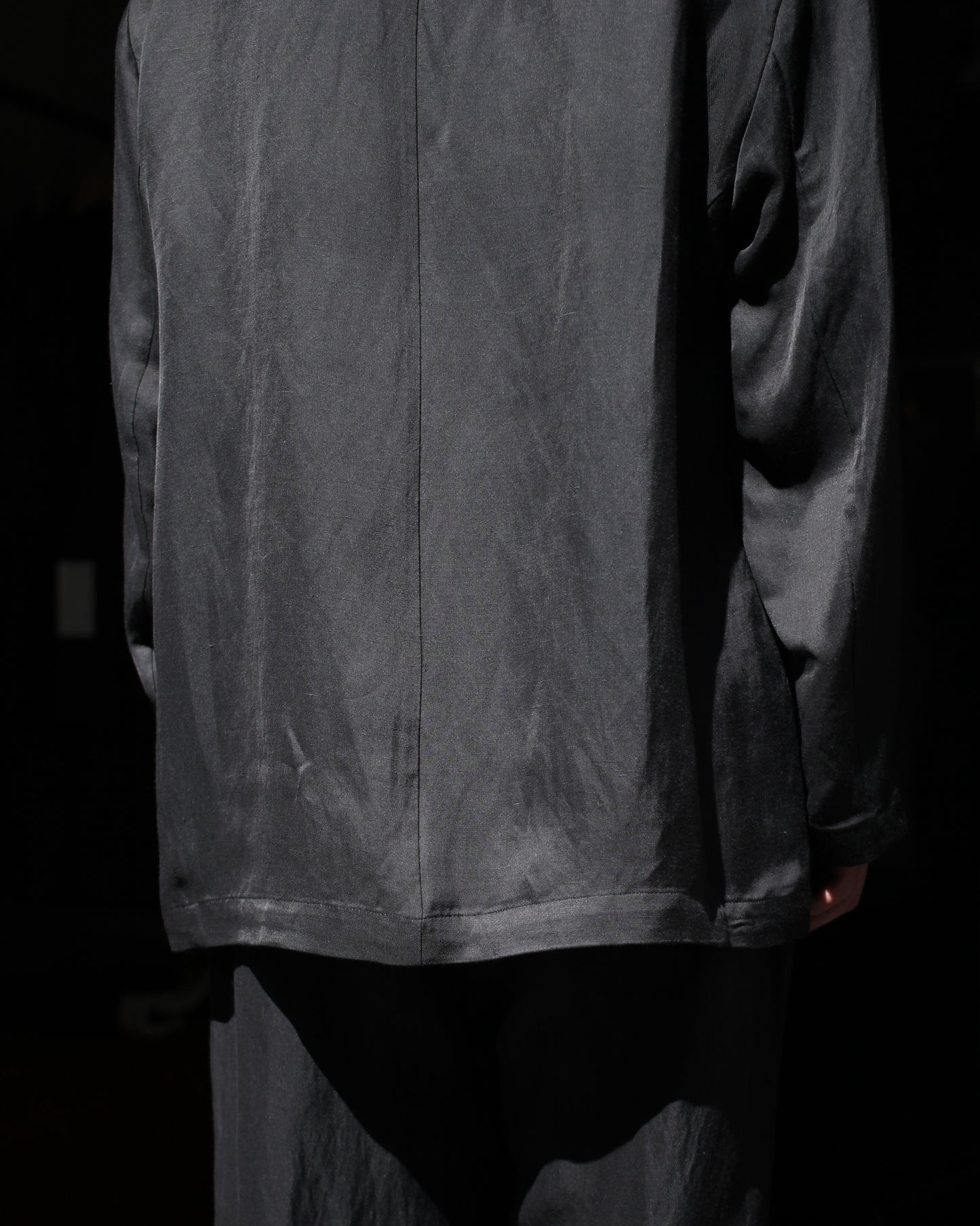 ssstein/VIS/LI BRIGHT TWILL SINGLE BREASTED JACKET "DARK CHARCOAL"