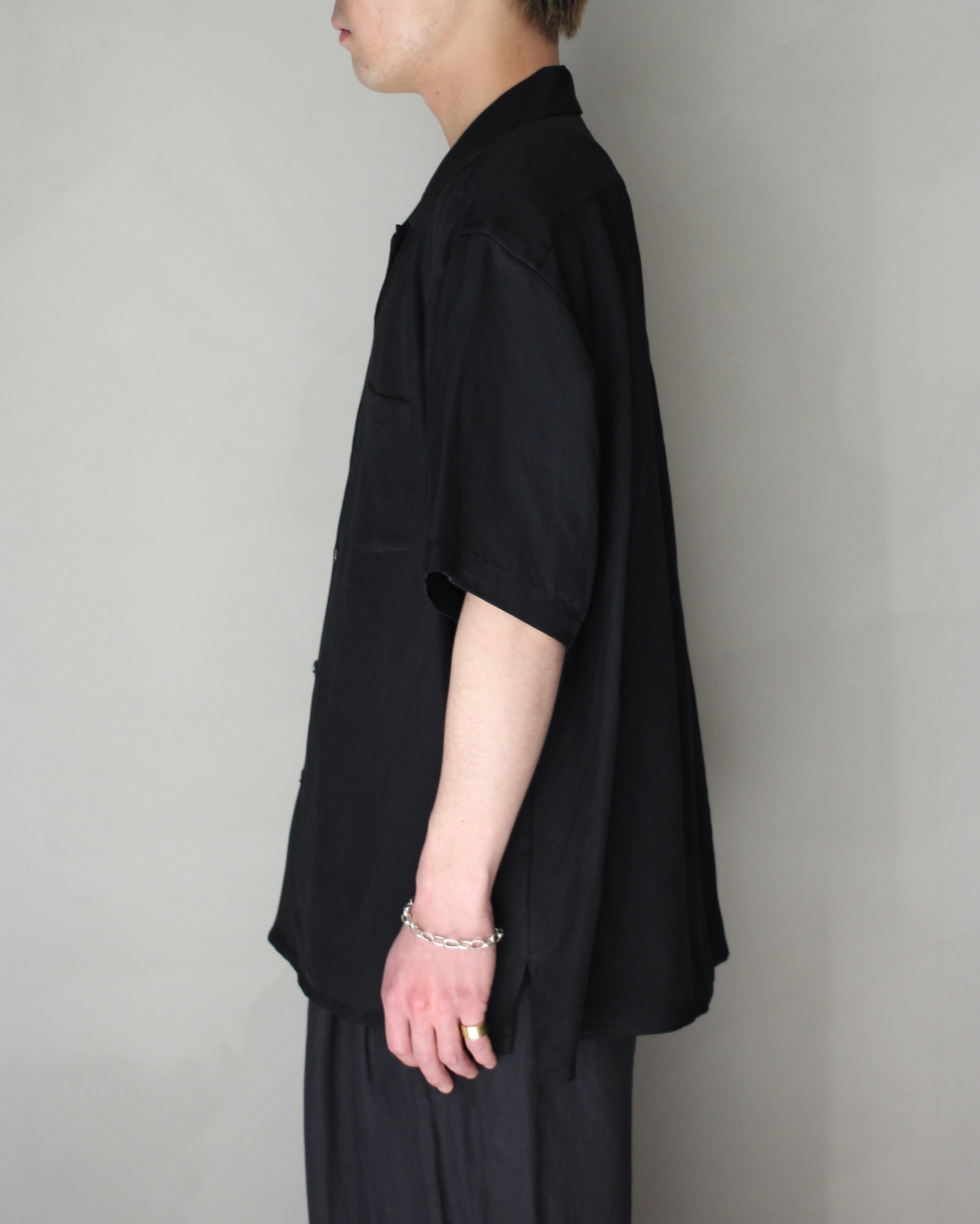 ssstein/VIS/LI BRIGHT TWILL OPEN COLLAR SS SHIRT 