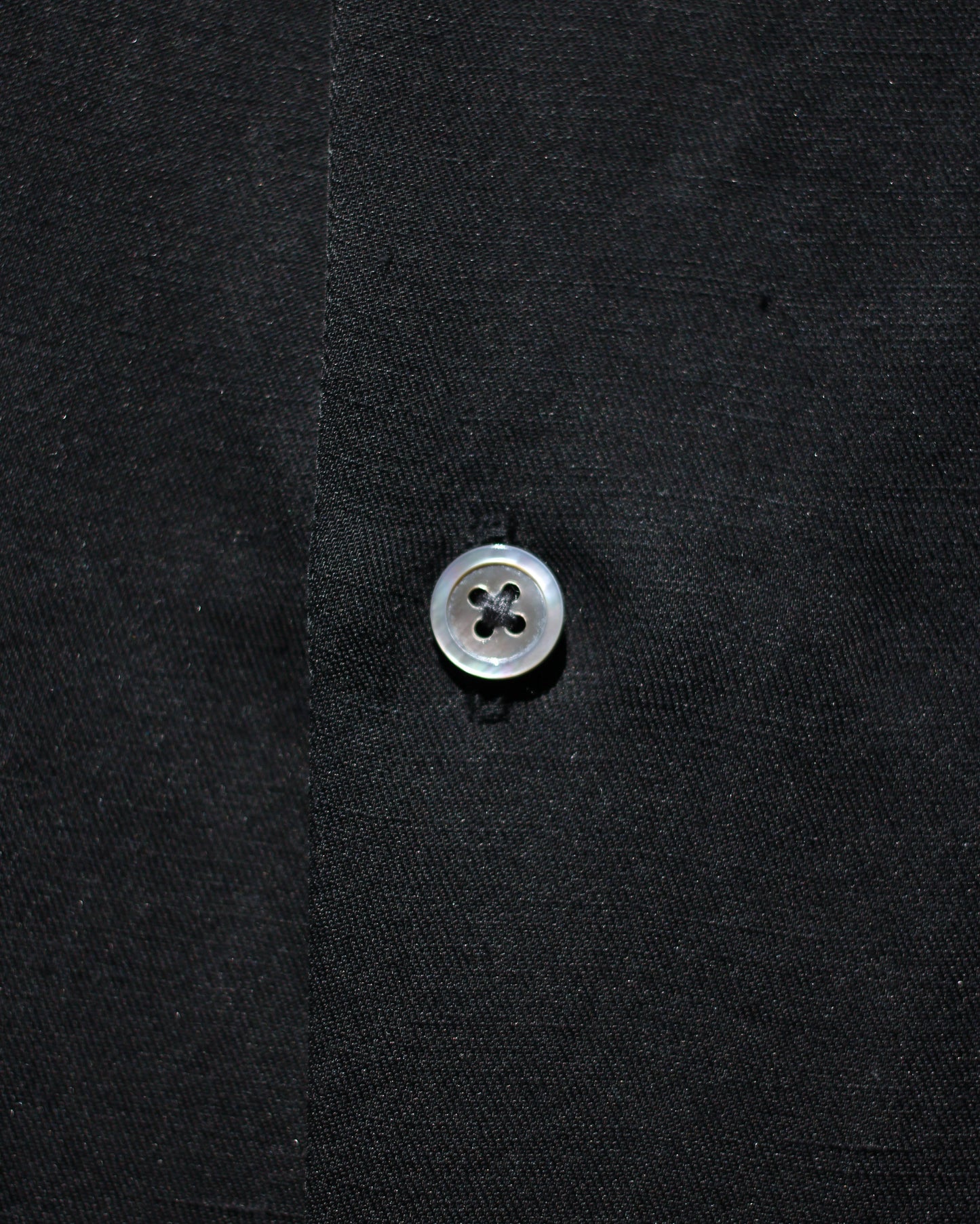 ssstein/VIS/LI BRIGHT TWILL OPEN COLLAR SS SHIRT "BLACK"