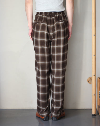 ssstein/LY/VIS CHECK WIDE EASY TROUSERS "BROWN OMBRE"
