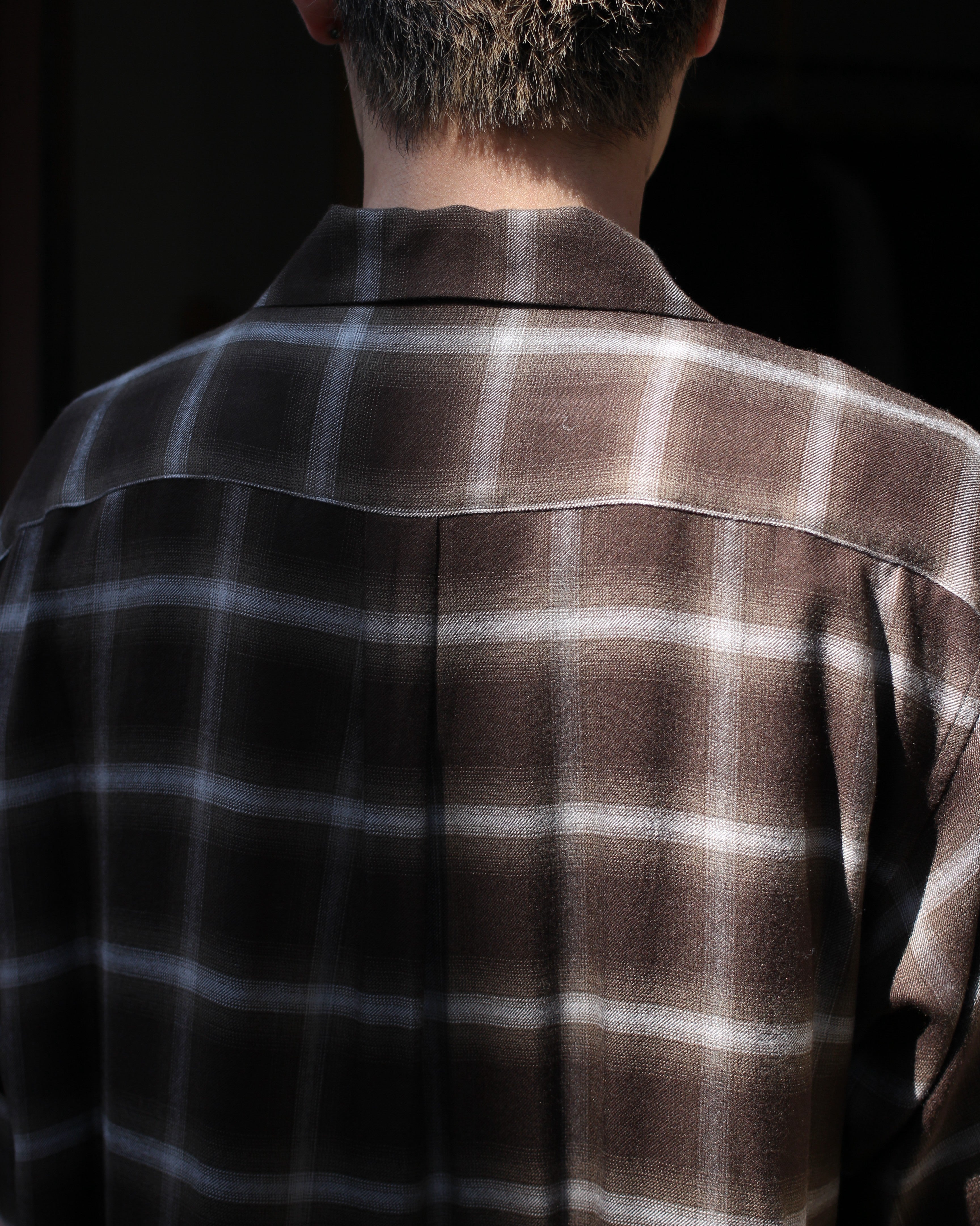 ssstein/LY/VIS CHECK OVERSIZED OPEN COLLAR SS SHIRT 