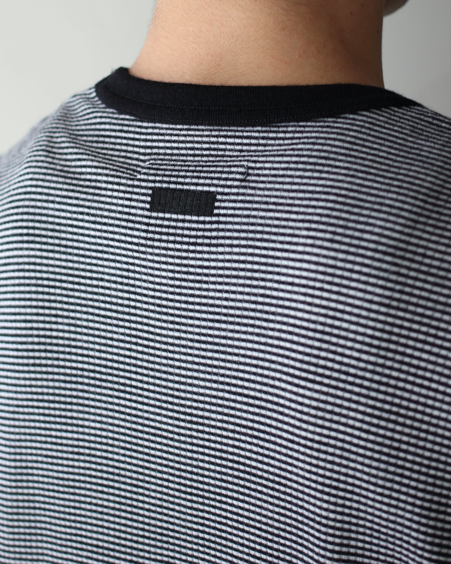 ssstein/FINE WOOL OVERSIZED LONG SLEEVE TEE "STRIPE"