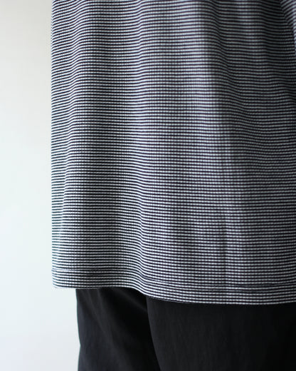 ssstein/FINE WOOL OVERSIZED LONG SLEEVE TEE "STRIPE"