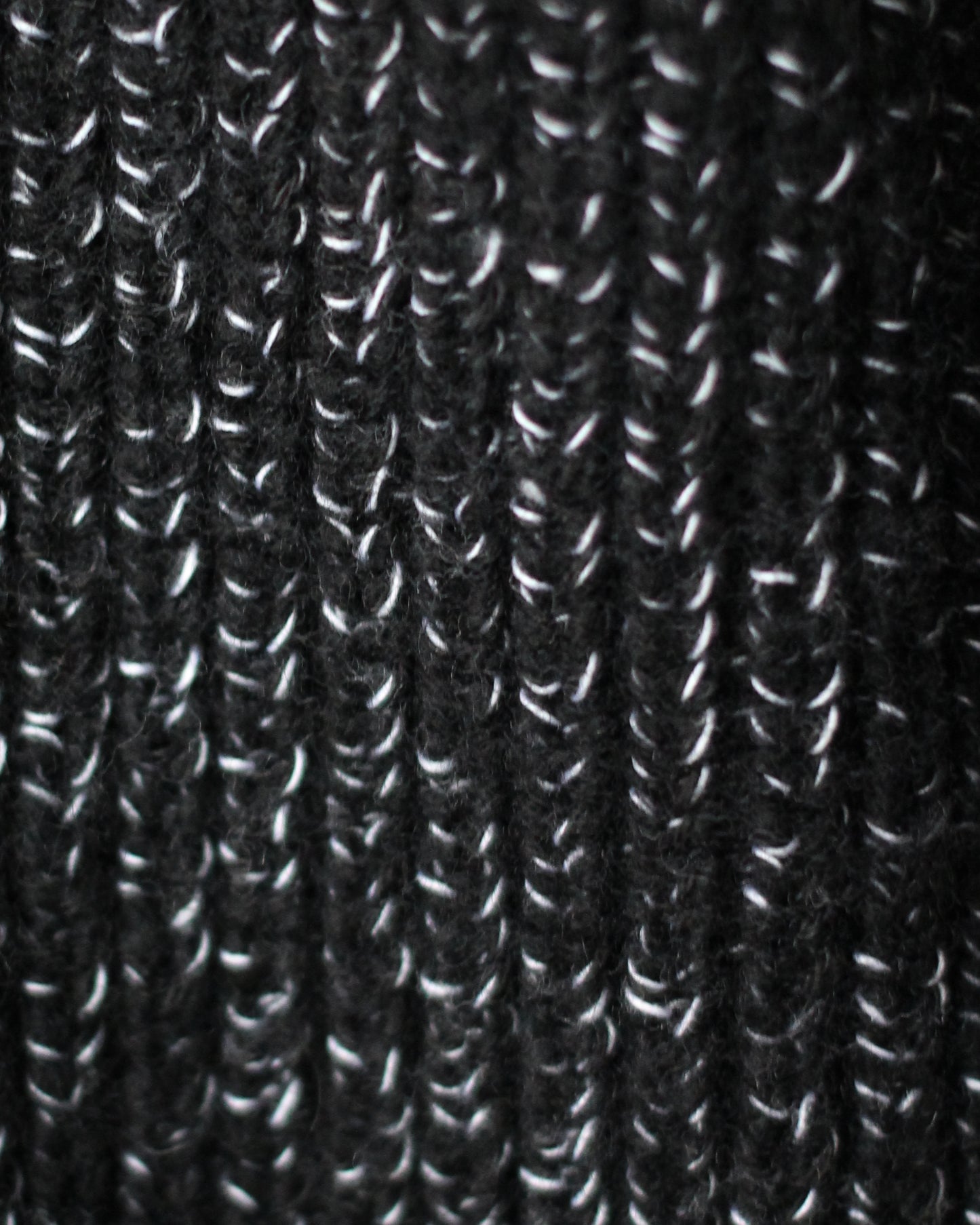 ULTERIOR/W/C MEALANGE RIB DRIVERS KNIT "BLACK MIX"　