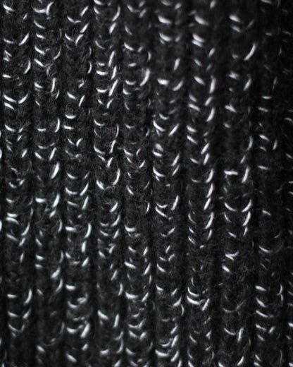 ULTERIOR/W/C MEALANGE RIB DRIVERS KNIT "BLACK MIX"　