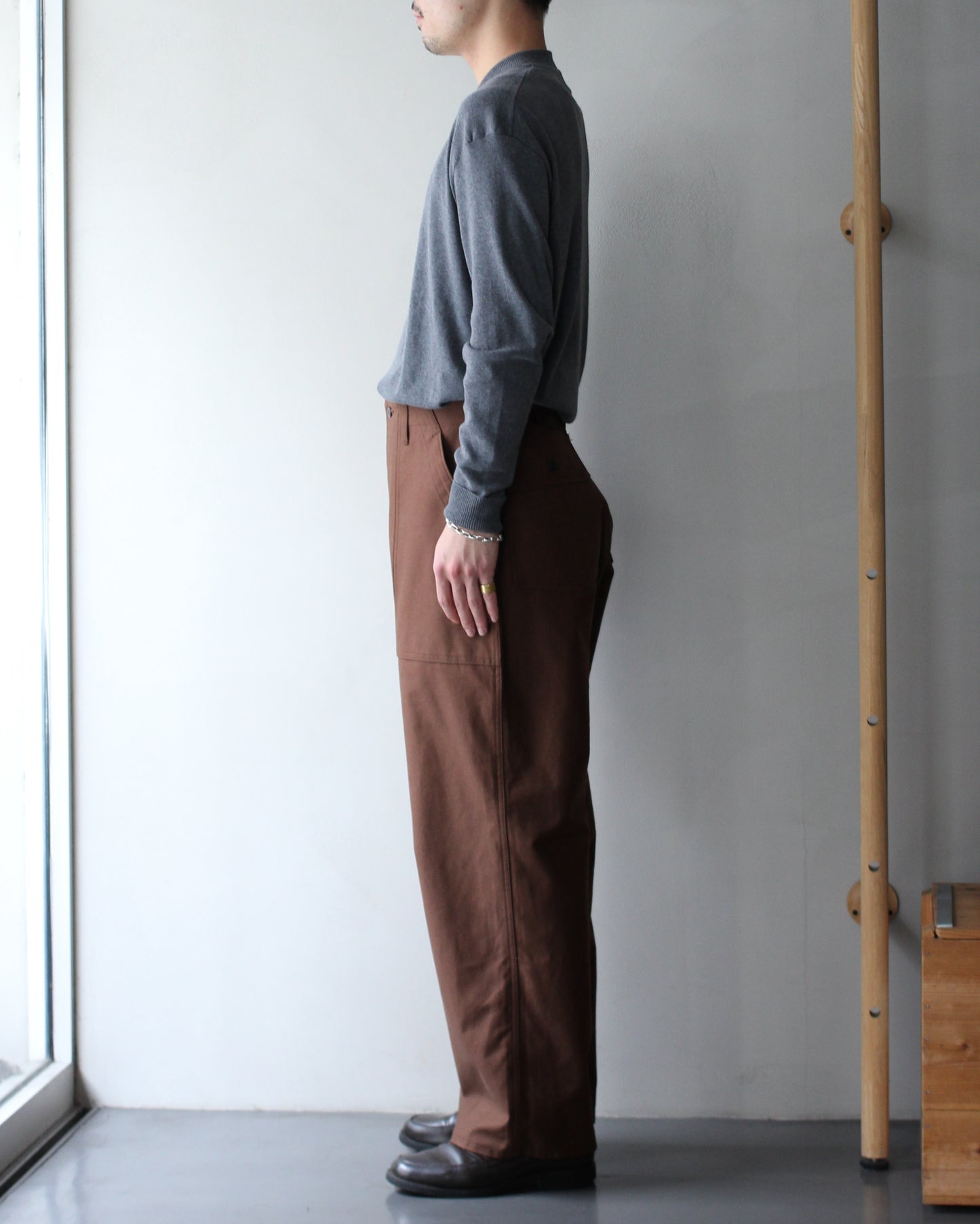 TUKI/0152baker pants "chocolate"