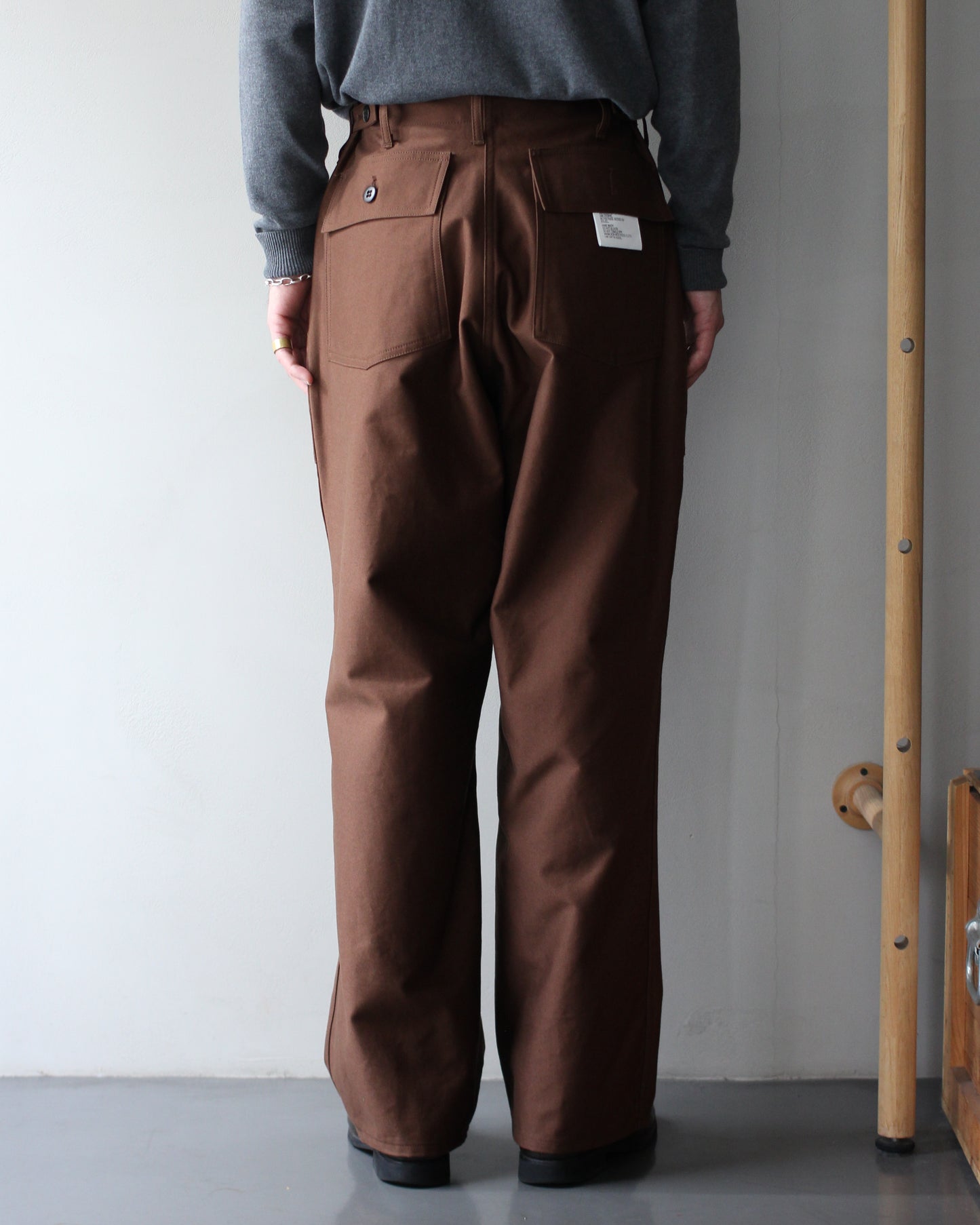 TUKI/0152baker pants "chocolate"