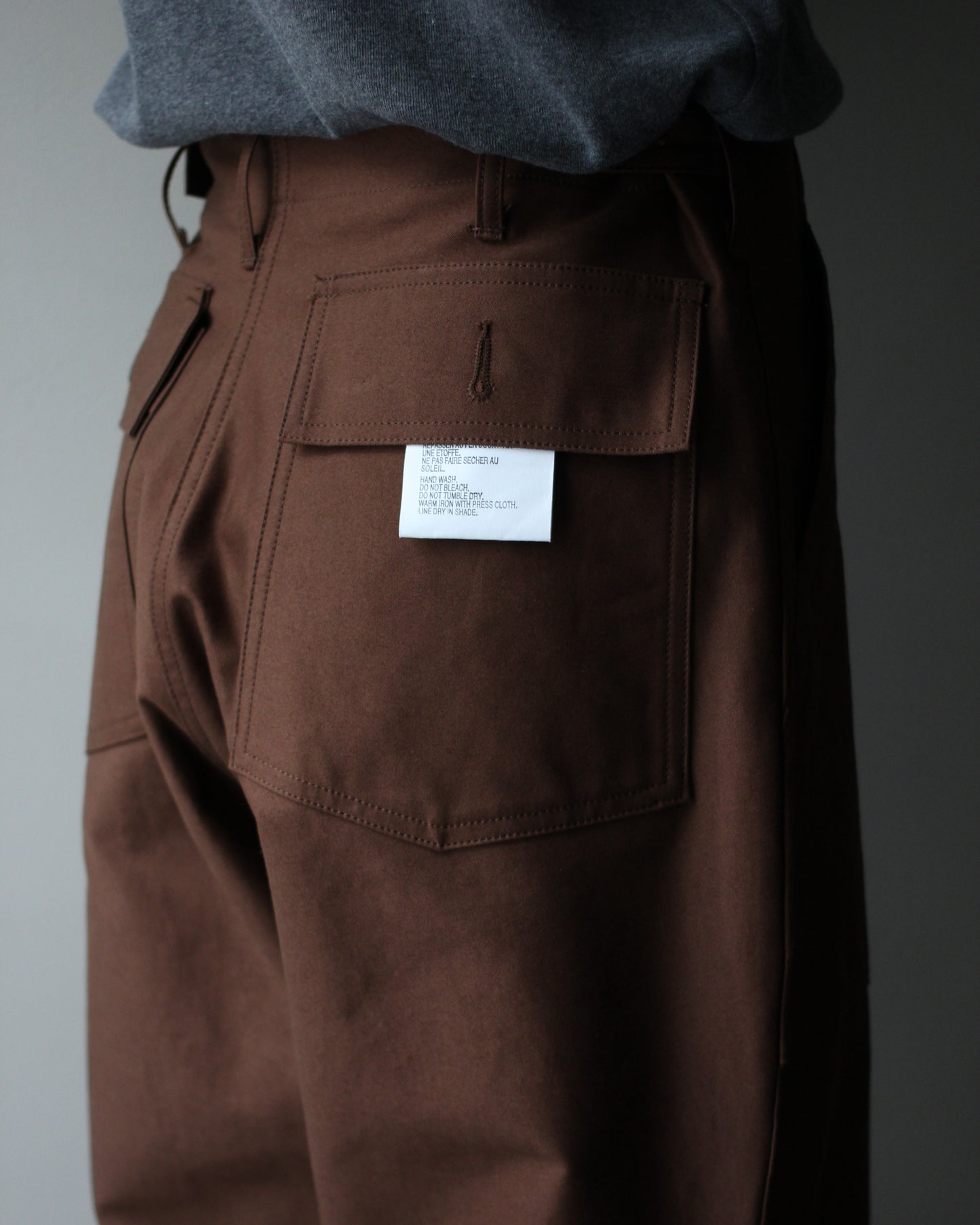 TUKI/0152baker pants "chocolate"