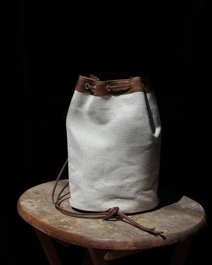 forme / fb-3 Drawstring bag "Jute canvas×Class#Brown"