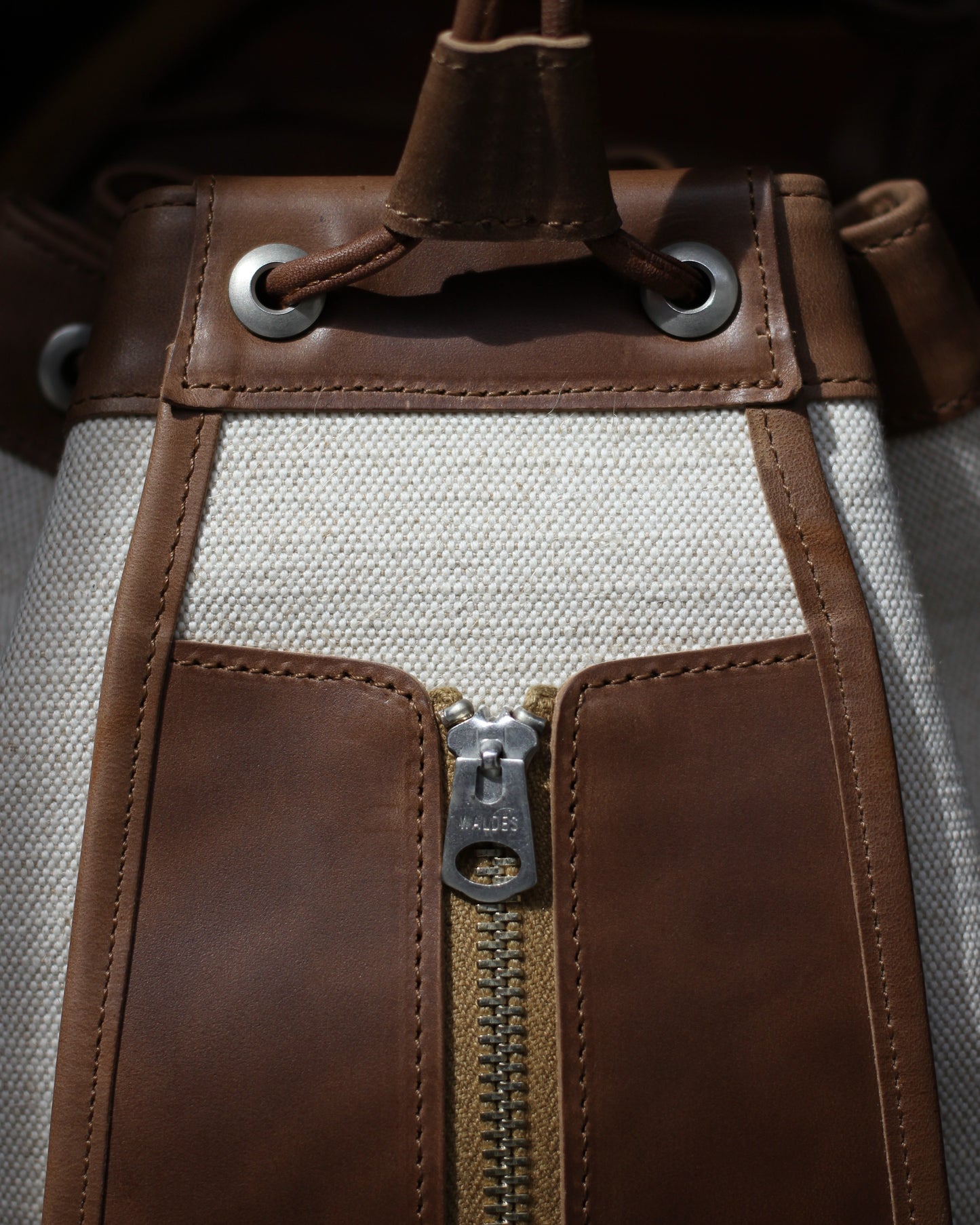forme / fb-3 Drawstring bag "Jute canvas×Class#Brown"
