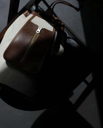 forme / fb-3 Drawstring bag "Jute canvas×Class#Brown"