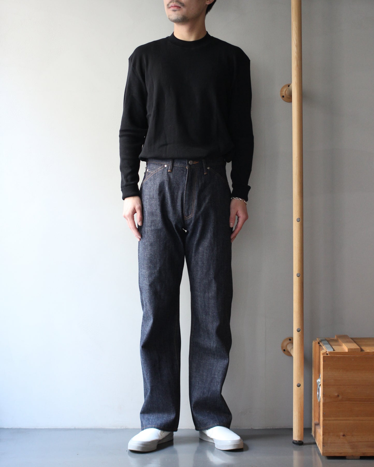 STABILIZER GNZ/lot.0-09(selvedge wide straight) "indigo"