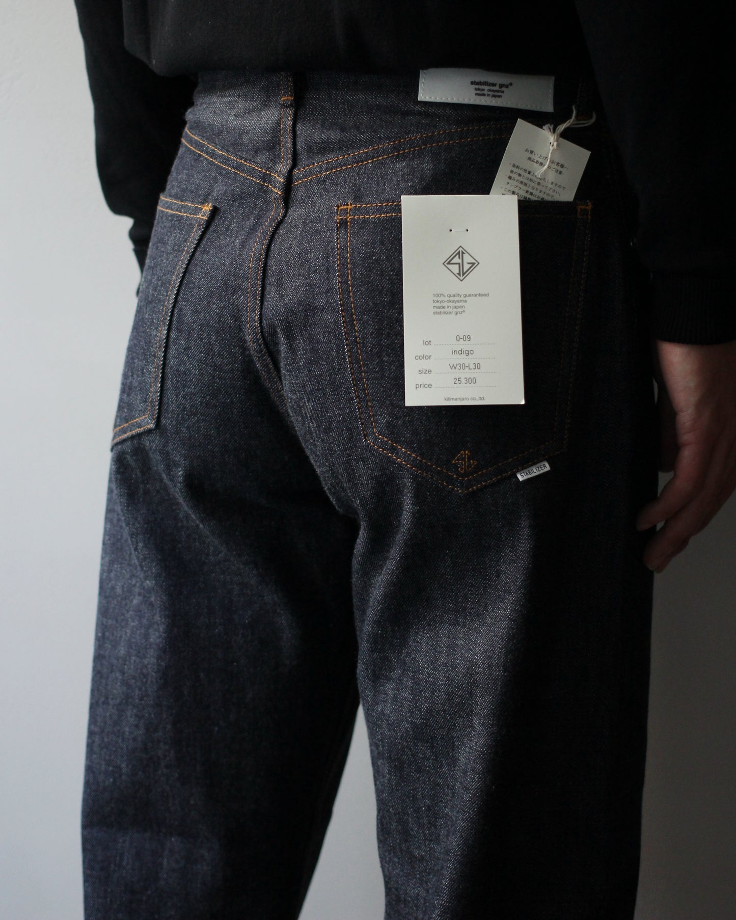 STABILIZER GNZ/lot.0-09(selvedge wide straight) "indigo"