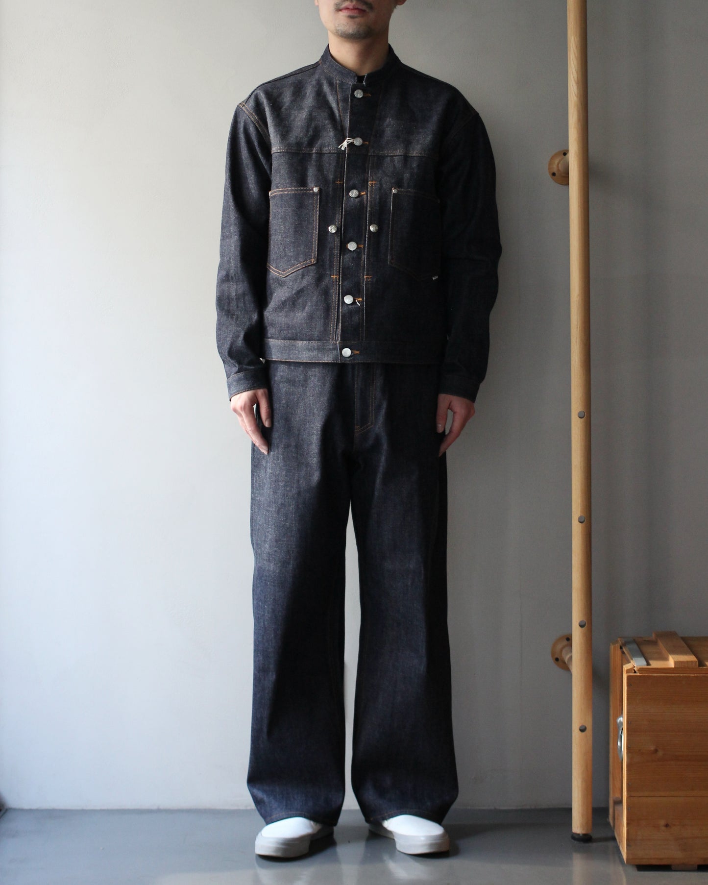 STABILIZER GNZ/lot.8-52 (stand collar jacket) "indigo"