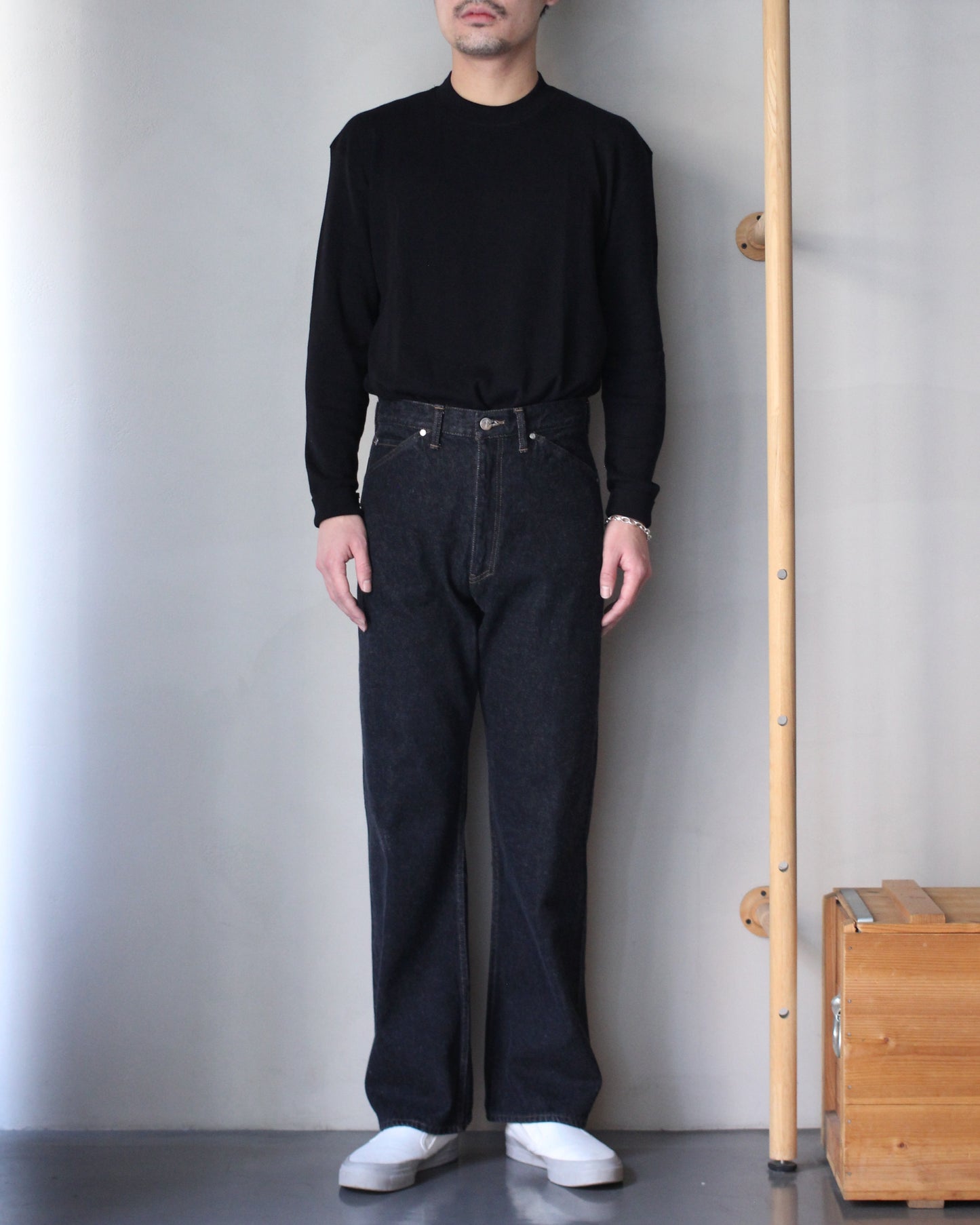 STABILIZER GNZ/lot.0-09(selvedge wide straight) "c.black"