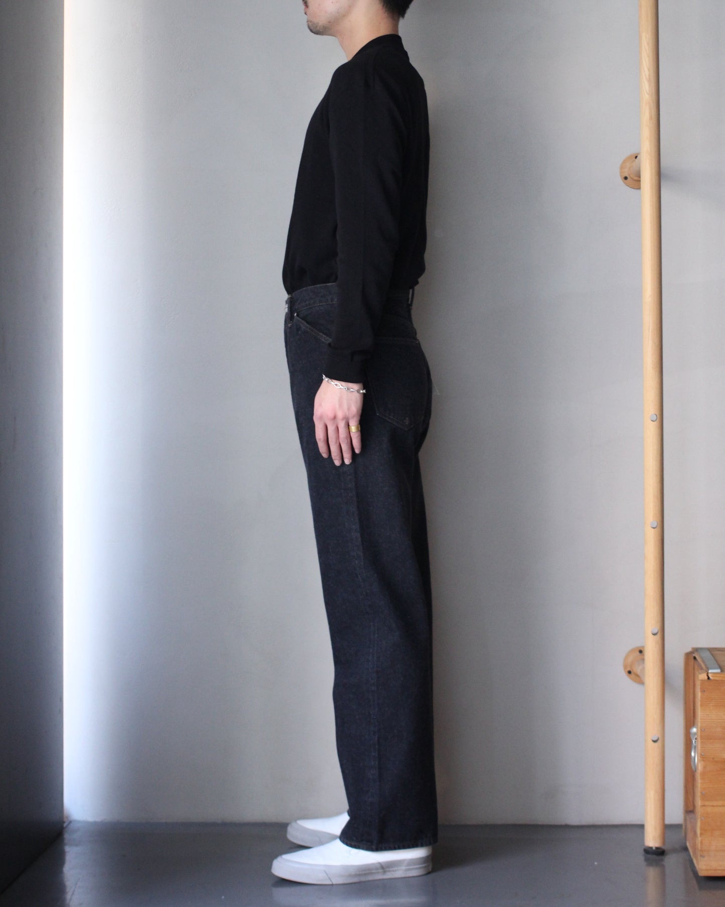 STABILIZER GNZ/lot.0-09(selvedge wide straight) "c.black"