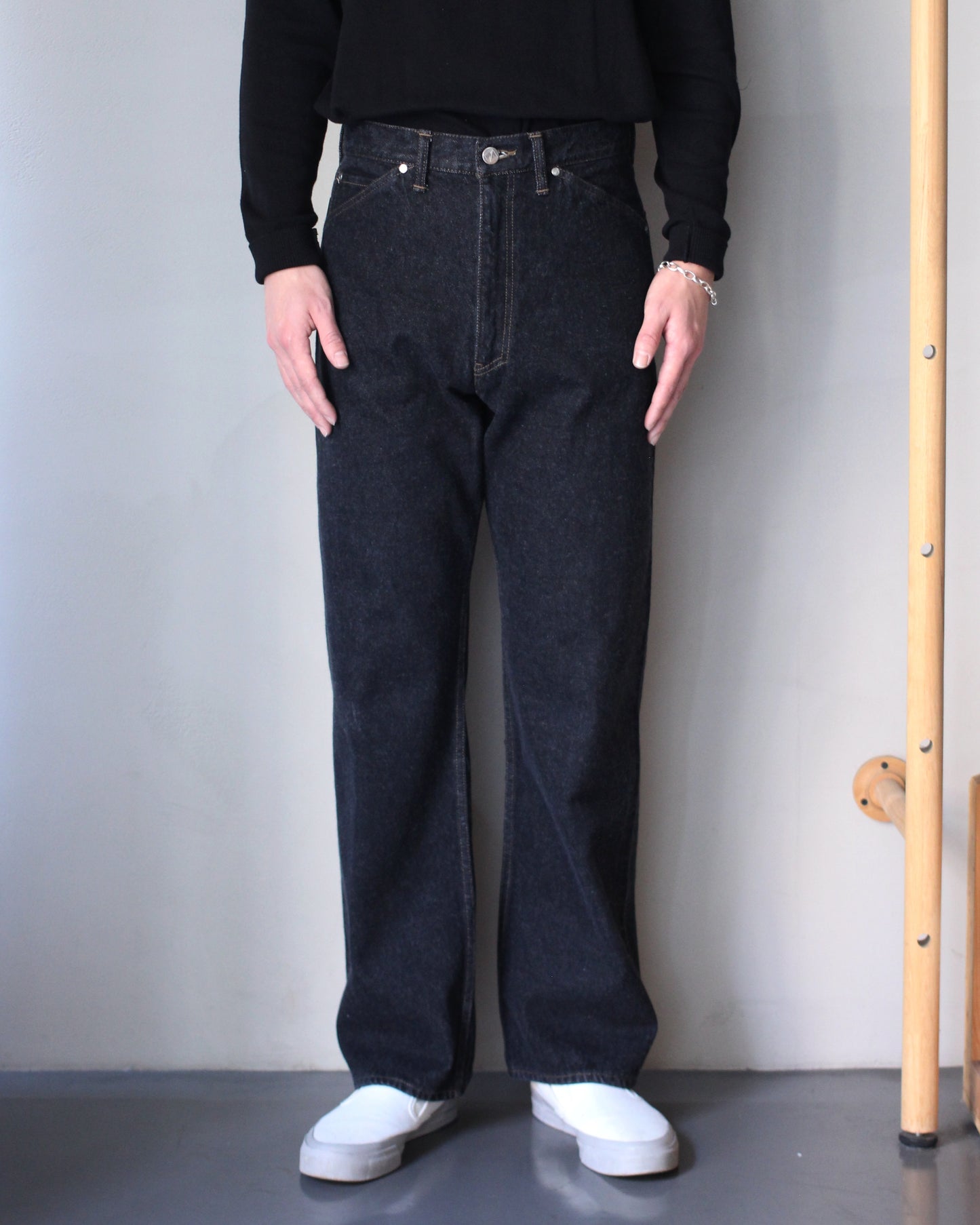 STABILIZER GNZ/lot.0-09(selvedge wide straight) "c.black"