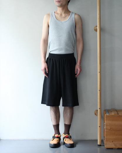 ULTERIOR/SOFT DRY SHORT LOOP TERRY BAGGY SHORTS "BLACK"