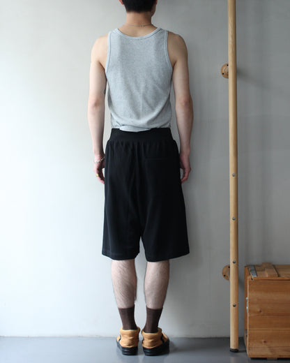 ULTERIOR/SOFT DRY SHORT LOOP TERRY BAGGY SHORTS "BLACK"