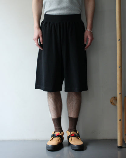 ULTERIOR/SOFT DRY SHORT LOOP TERRY BAGGY SHORTS "BLACK"