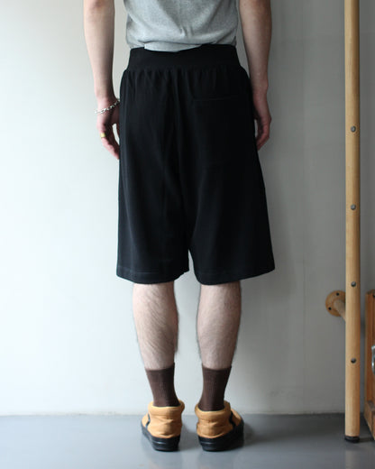 ULTERIOR/SOFT DRY SHORT LOOP TERRY BAGGY SHORTS "BLACK"