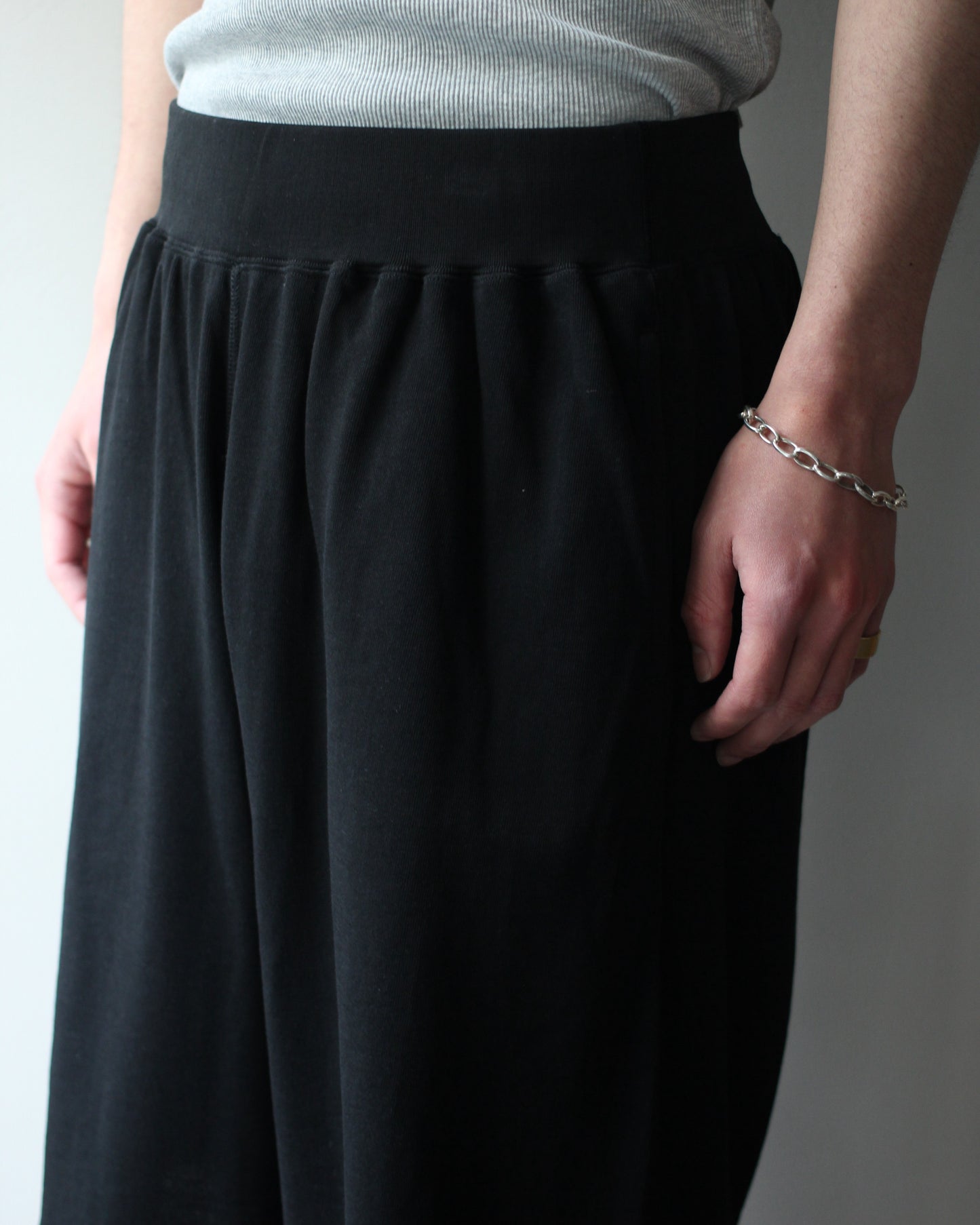 ULTERIOR/SOFT DRY SHORT LOOP TERRY BAGGY SHORTS "BLACK"