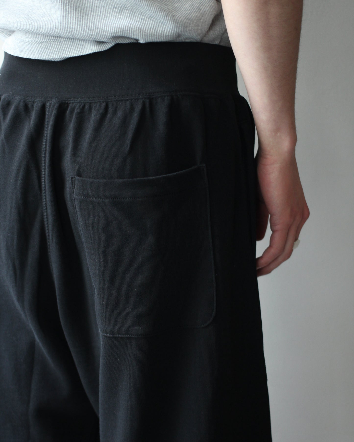 ULTERIOR/SOFT DRY SHORT LOOP TERRY BAGGY SHORTS "BLACK"