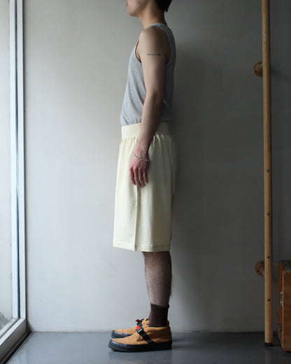 ULTERIOR/SOFT DRY SHORT LOOP TERRY BAGGY SHORTS "YELLOW BEIGE"