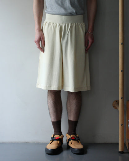 ULTERIOR/SOFT DRY SHORT LOOP TERRY BAGGY SHORTS "YELLOW BEIGE"
