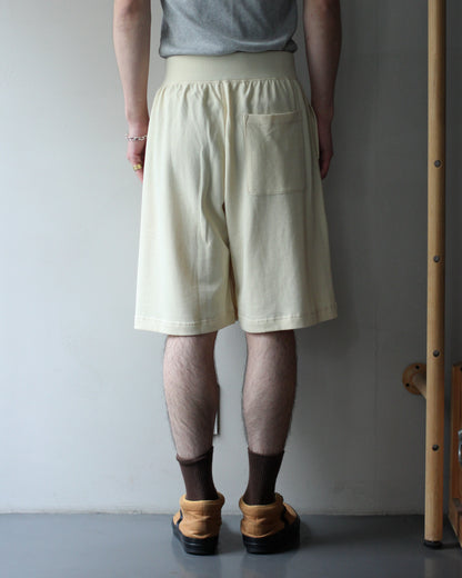 ULTERIOR/SOFT DRY SHORT LOOP TERRY BAGGY SHORTS "YELLOW BEIGE"