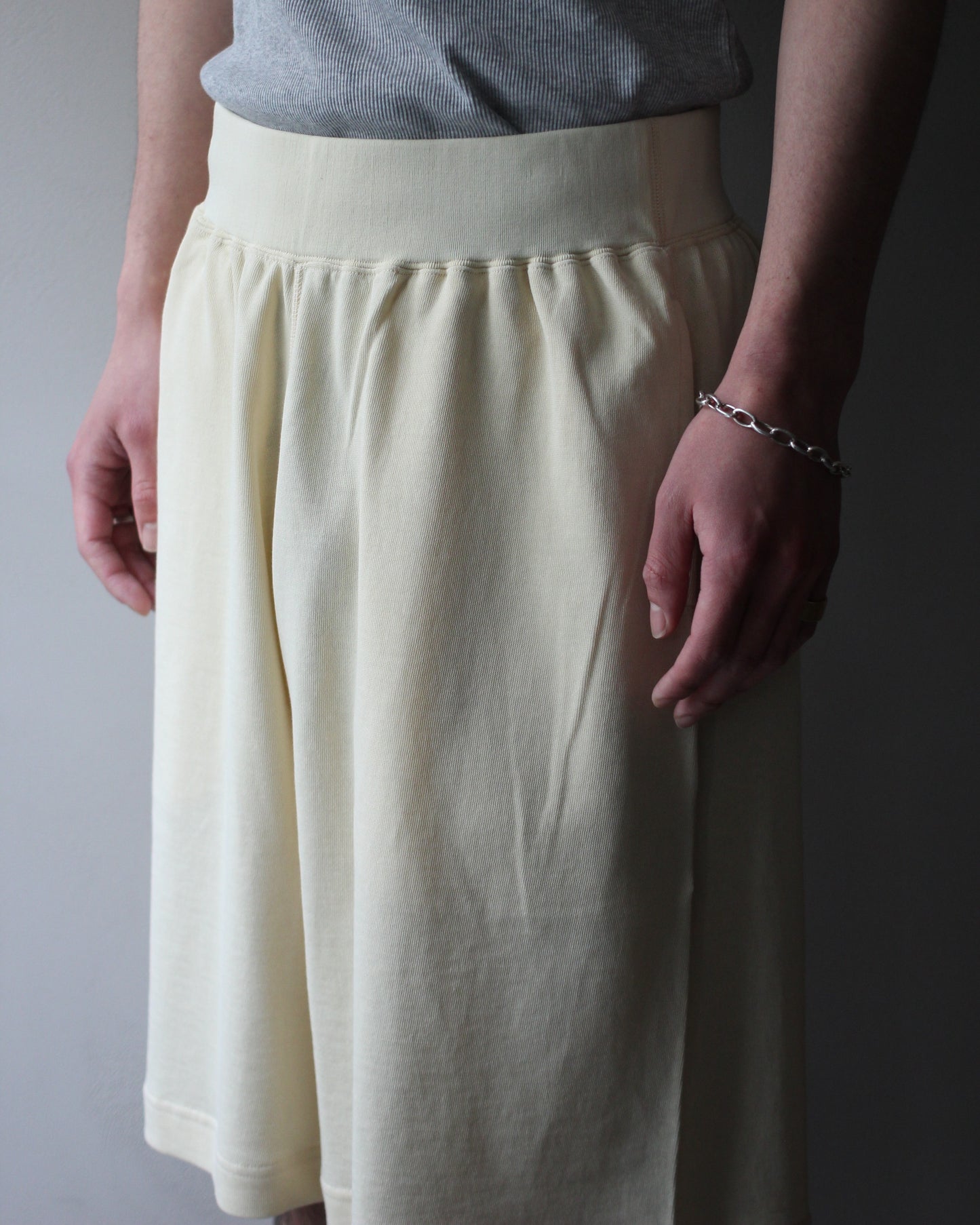ULTERIOR/SOFT DRY SHORT LOOP TERRY BAGGY SHORTS "YELLOW BEIGE"
