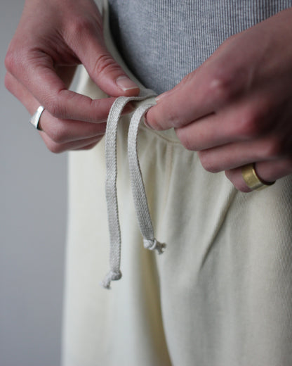 ULTERIOR/SOFT DRY SHORT LOOP TERRY BAGGY SHORTS "YELLOW BEIGE"
