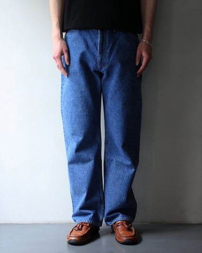 STABILIZER GNZ/lot.0-09(Washed Wide Straight) "indigo"