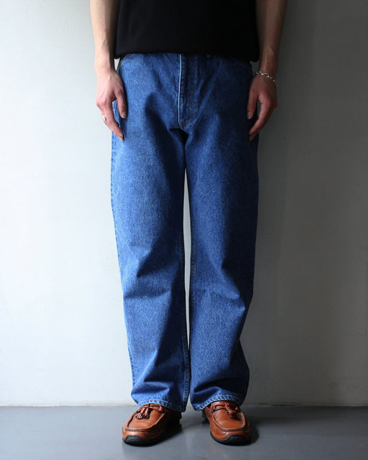 STABILIZER GNZ/lot.0-09(Washed Wide Straight) "indigo"