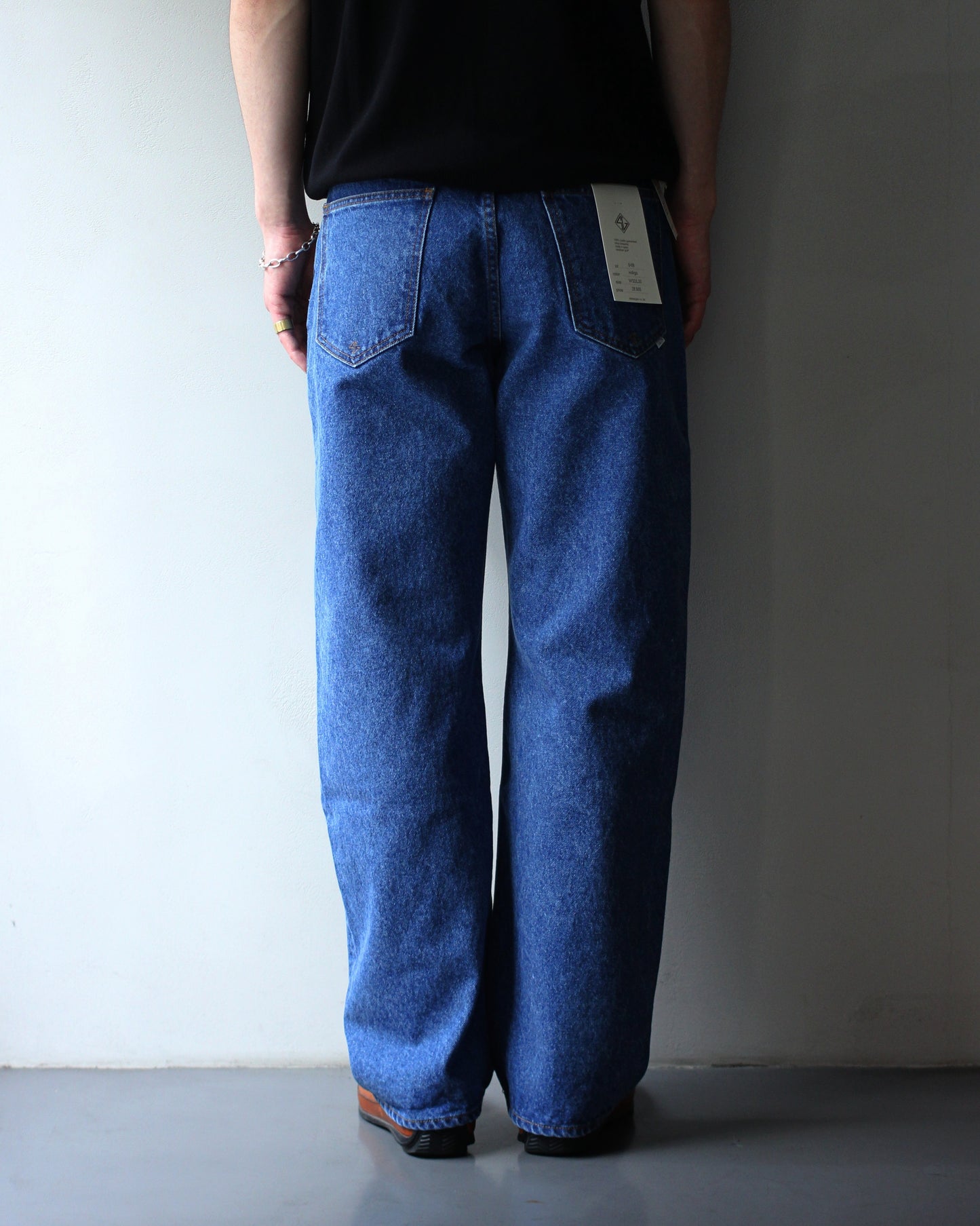 STABILIZER GNZ/lot.0-09(Washed Wide Straight) "indigo"