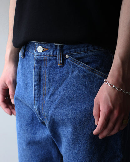 STABILIZER GNZ/lot.0-09(Washed Wide Straight) "indigo"
