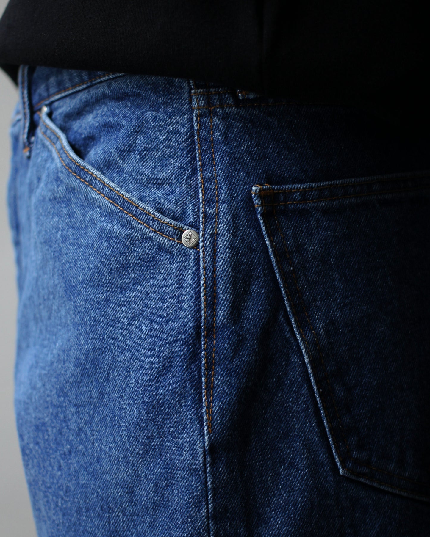 STABILIZER GNZ/lot.0-09(Washed Wide Straight) "indigo"