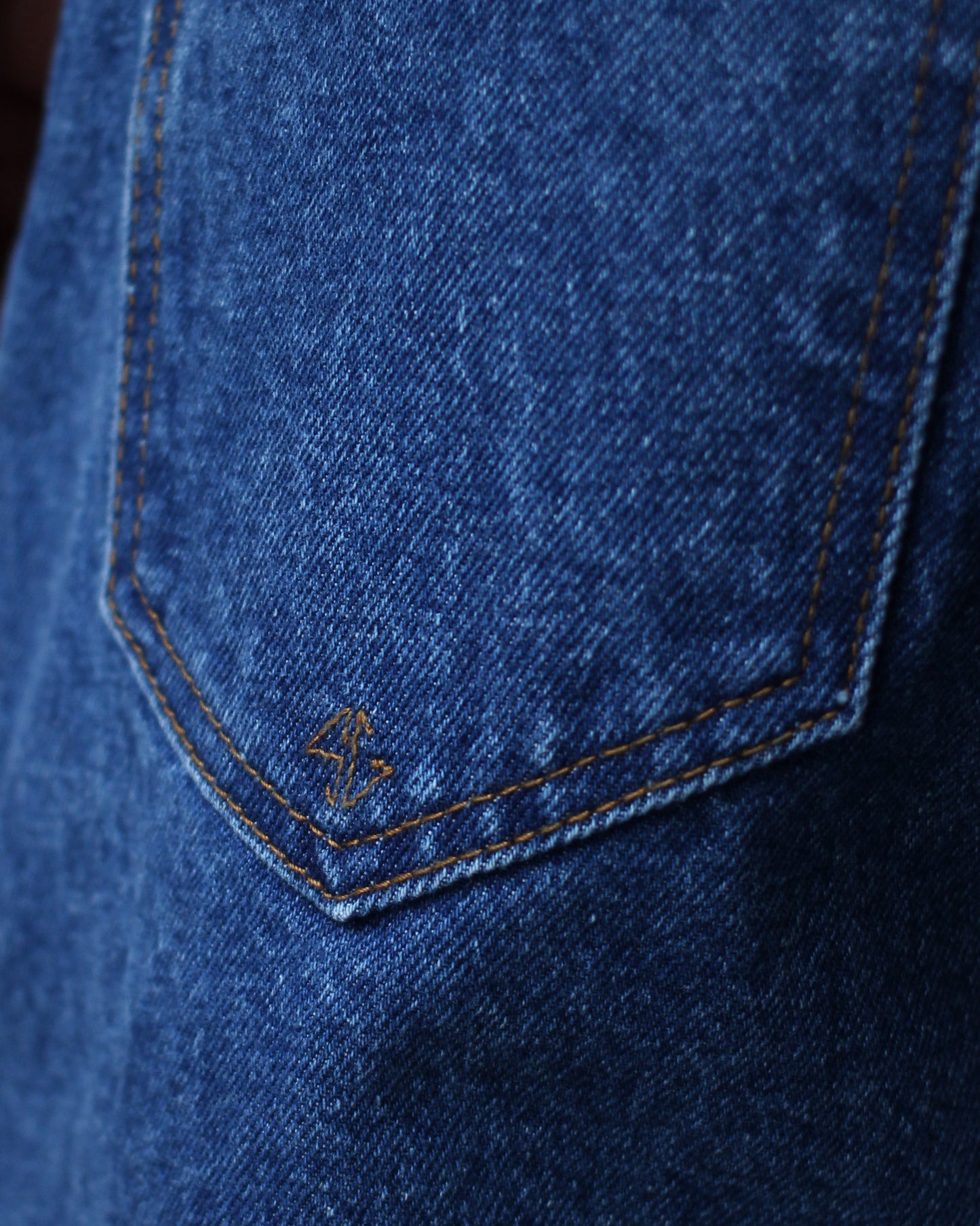 STABILIZER GNZ/lot.0-09(Washed Wide Straight) "indigo"