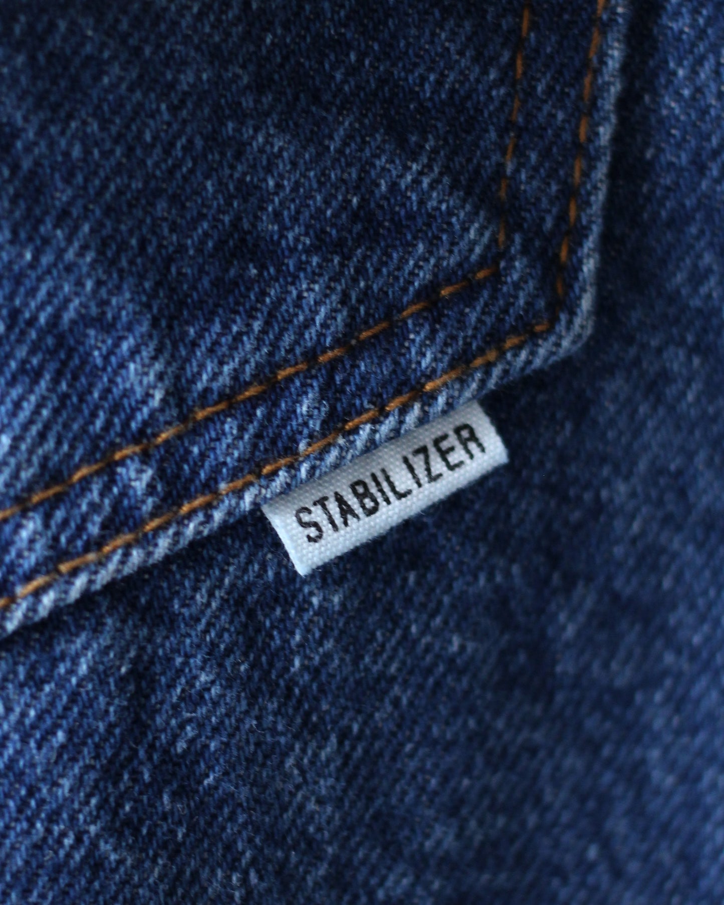 STABILIZER GNZ/lot.0-09(Washed Wide Straight) "indigo"