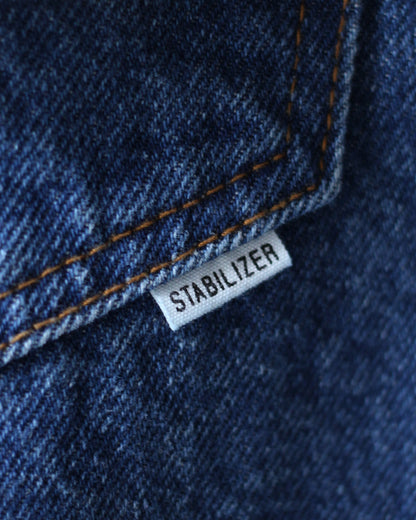 STABILIZER GNZ/lot.0-09(Washed Wide Straight) "indigo"