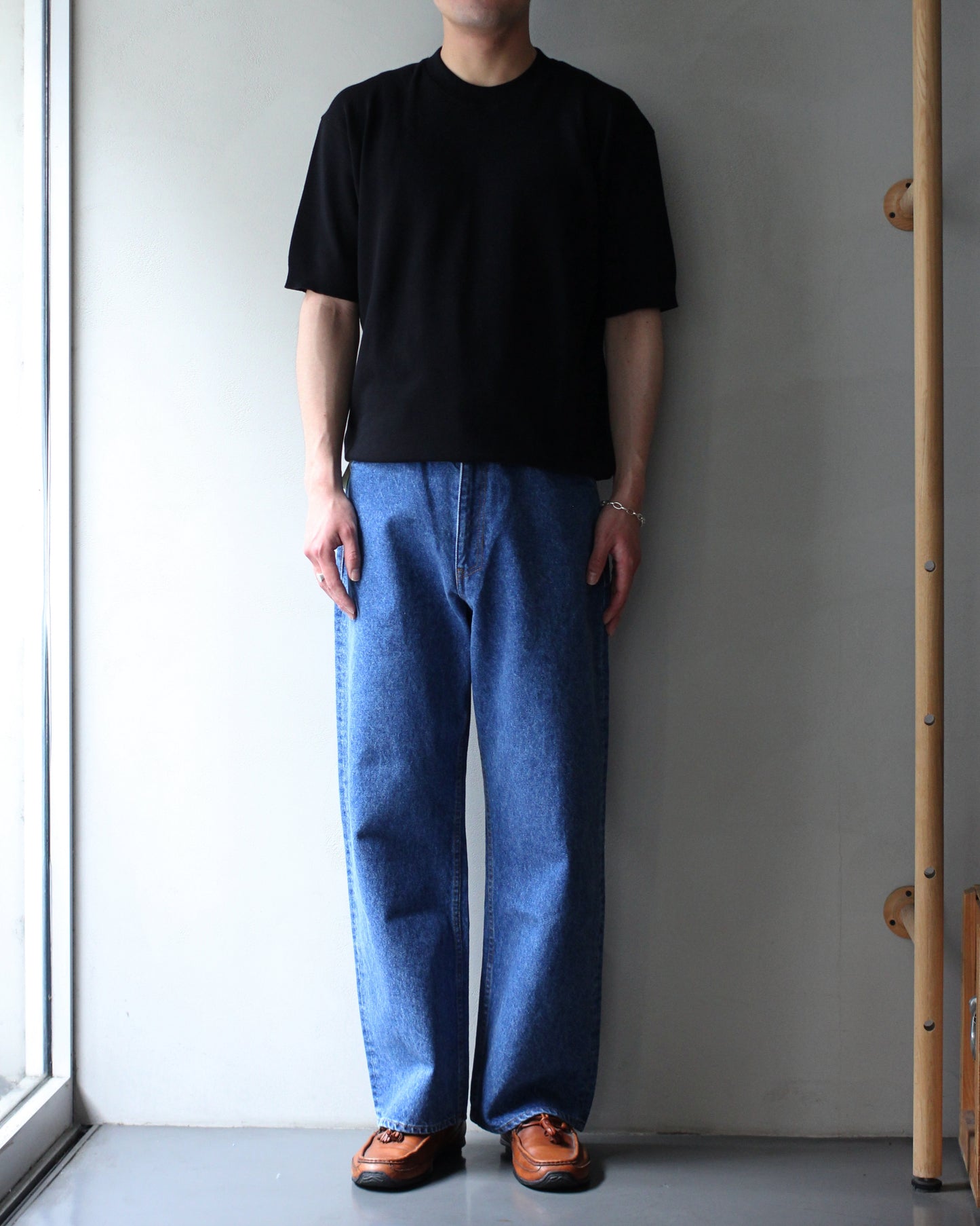 STABILIZER GNZ/lot.0-38(Washed waist overall) "indigo"